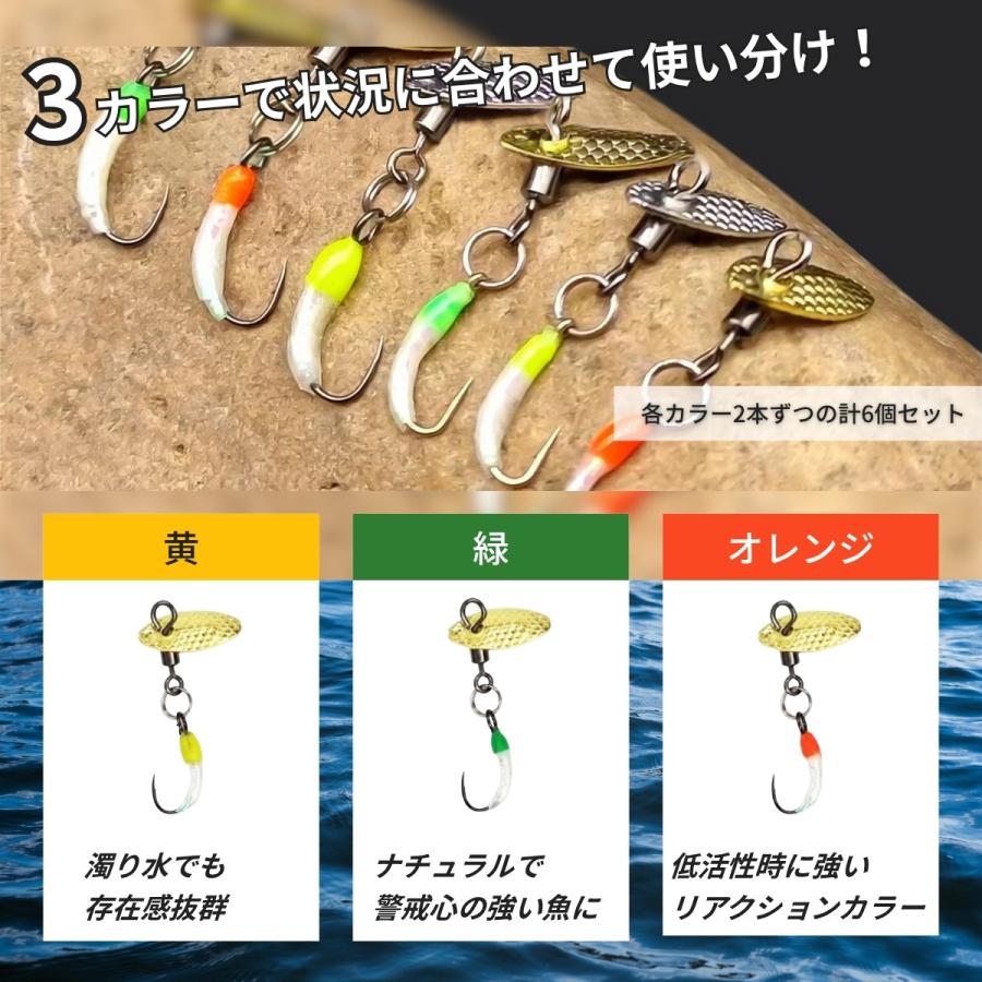 スピアヘッドスピナー ニンフルアー スピナー トラウトルアー 毛ばり