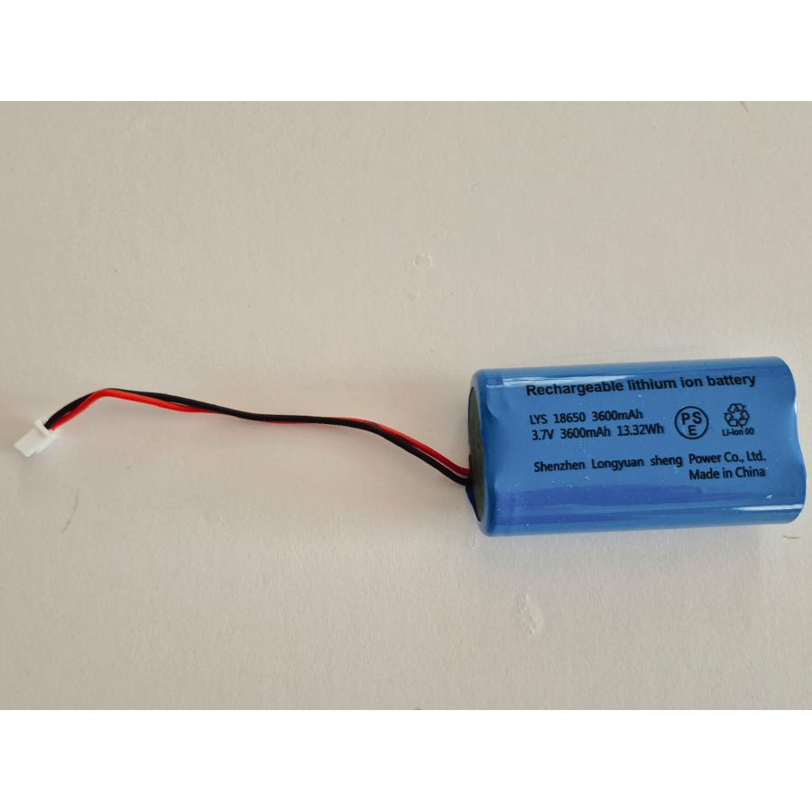 リチウムイオン電池3600mah(18650*2) XH2.54 2ピンコネクタケーブル