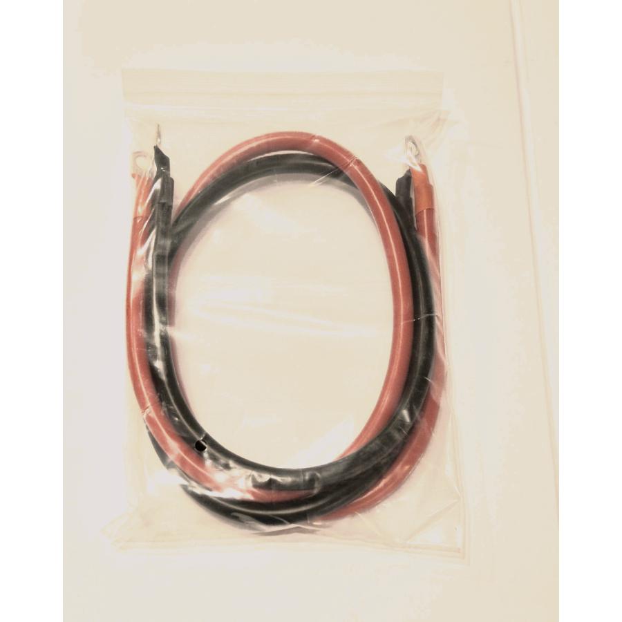 KIV22SQ赤黒2本 1m バッテリーインバーター接続ケーブル 4AWG