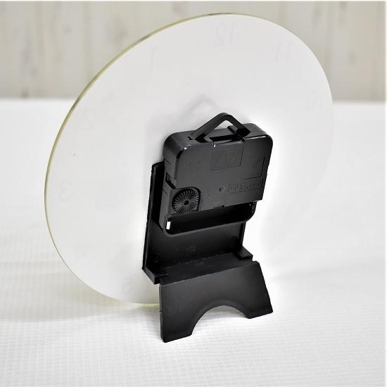 ウォールクロック 置き型 掛け型兼用 8090072 ミュージック柄 猫 ネコ