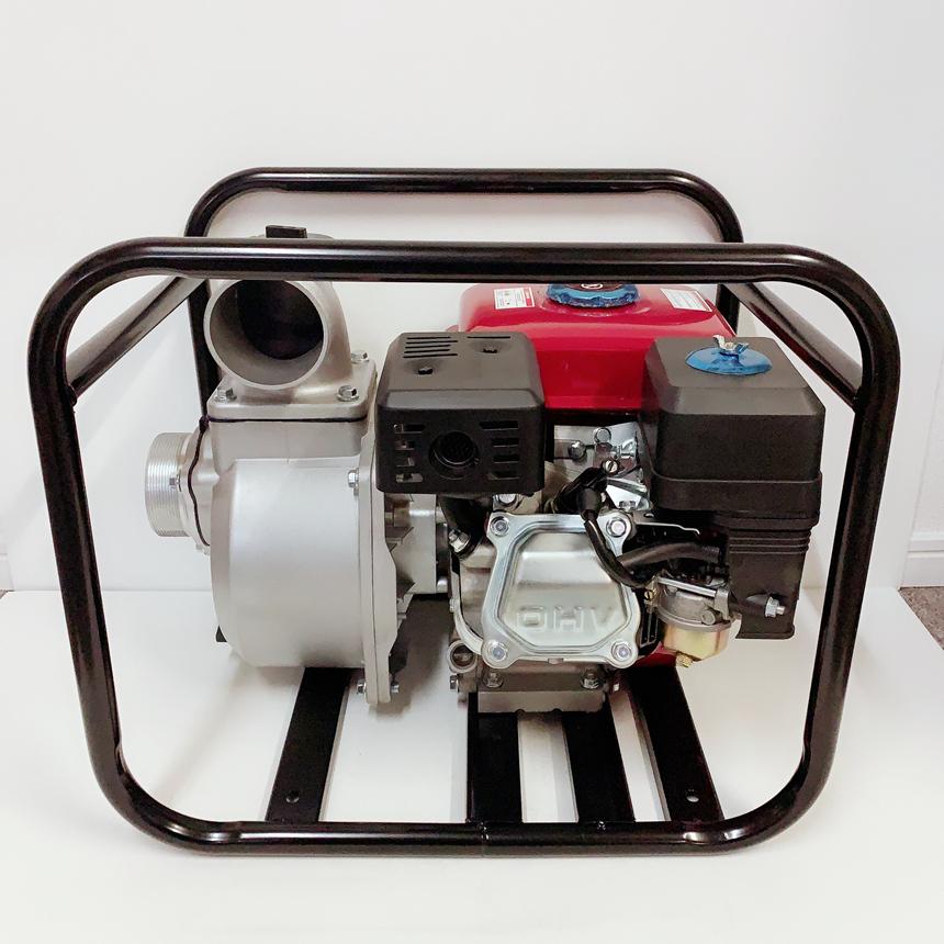4サイクルエンジンポンプ 196cc 6.5馬力 / 吸入・排出口径3インチ(80mm) 3.6Lタンク 揚水 排水 灌漑 給排水 災害 水害