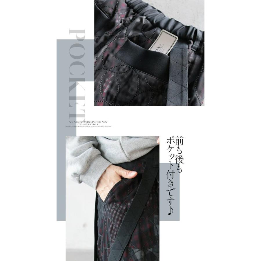 niitu OTONAオリジナル パンツ レディース ブラック クロップド ワイド 柄 日本製 ゆったり 体型カバー 私らしく生きていく極上お洒落パンツ 40代 50代 60代｜otona-luxe｜18