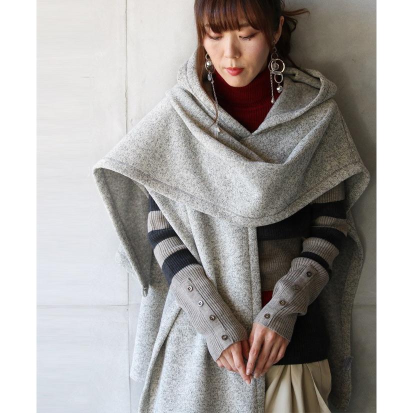 新品　セシカ　おしゃれフード付きベストグレー箔加工　サイズ４０　¥42900 OTONA ベスト 羽織 変形 グレー アレンジでオシャレを極める フード付