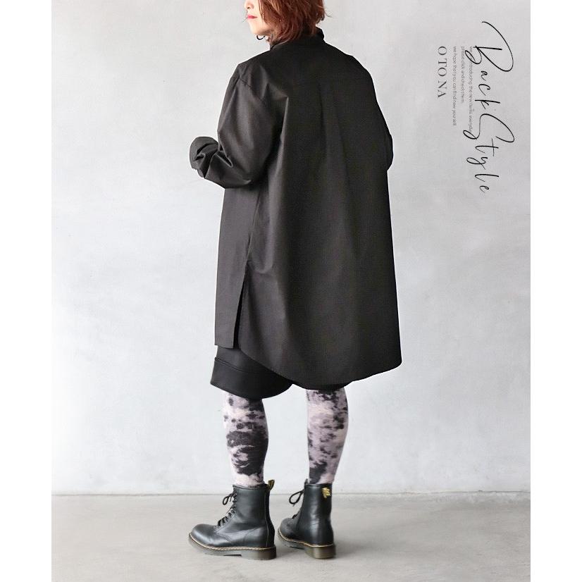 オリジナル シャツ ブラック 綿100％ 裾の変形デザインが印象的な一枚 OTONA 40代 50代 60代｜otona-luxe｜19