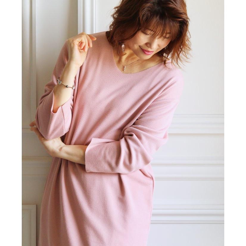 OTONA ワンピース ピンク ロング丈 一枚でコーデは完結 OTONA 40代 50