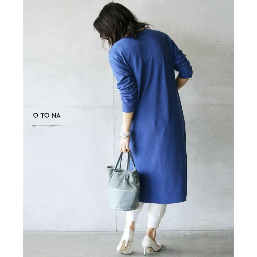 極美品　ブラミンク　ウールカシミヤ　ニットワンピース ブルー BLAMINK ブラミンク 18G タートルネックニットワンピース 7926-231