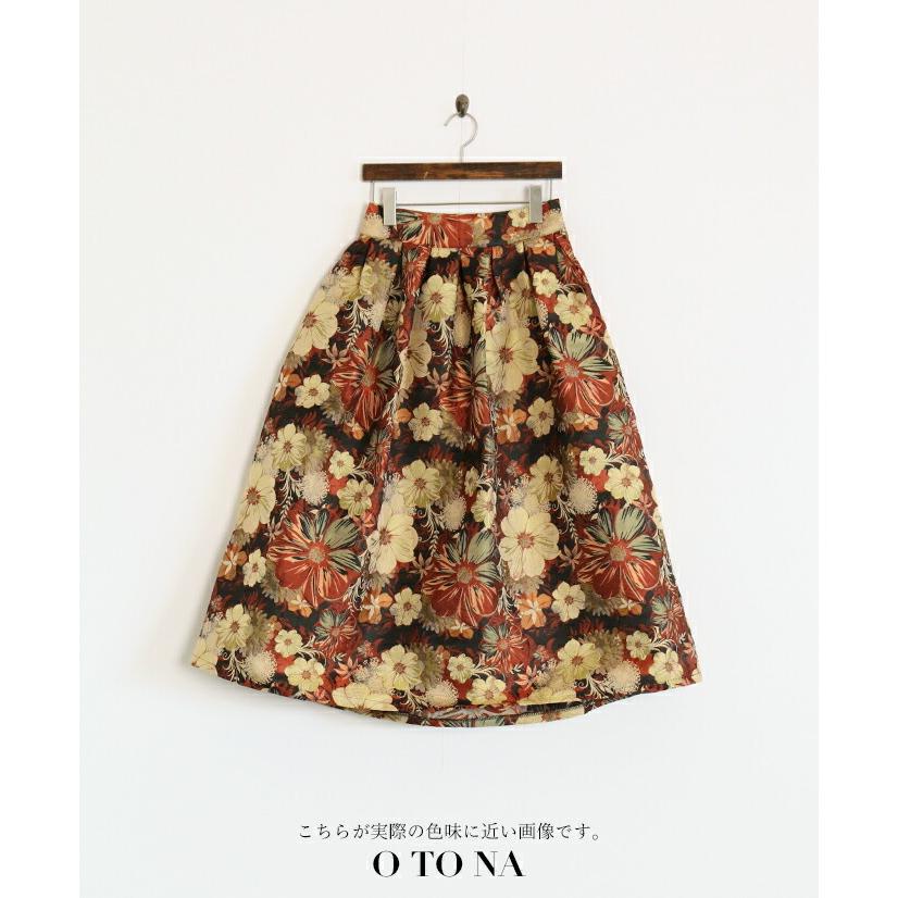 OTONA OTONAオリジナル スカート レディース ブラウン ロング フレア