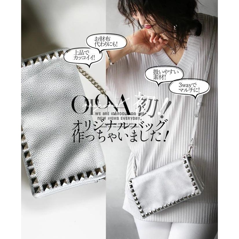 otonaオリジナル バッグ ショルダー レディース ホワイト シルバー きれいめ 上品 オシャレ OTONA初 オリジナルバッグ作っちゃいました OTONA 40代 50代 60代｜otona-luxe｜21