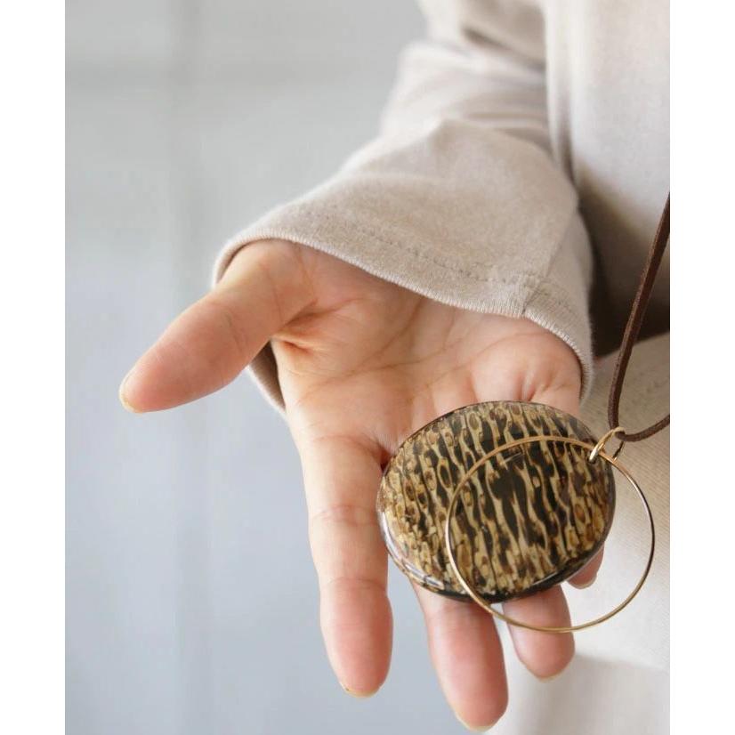 OTONA アクセサリー ネックレス レディース ブラウン ゴールド ロング