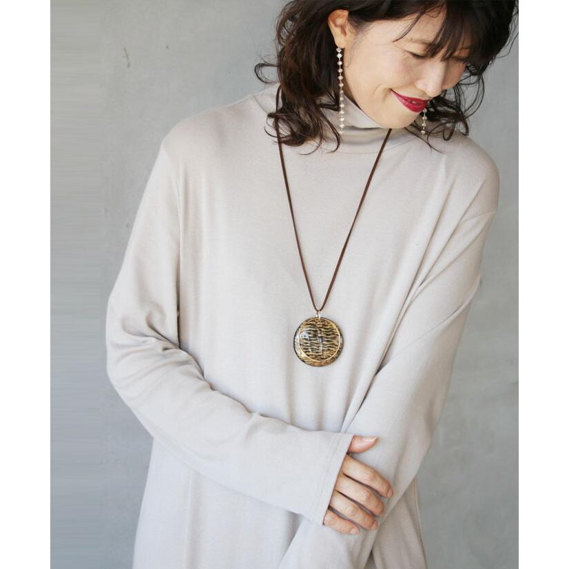 OTONA アクセサリー ネックレス レディース ブラウン ゴールド ロング