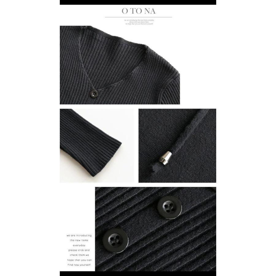 セットアップ ワンピース ベスト レディース ニット 長袖 ゆったり 使えるブラック ニットのセットアップワンピース OTONA 40代 50代 60代｜otona-luxe｜20