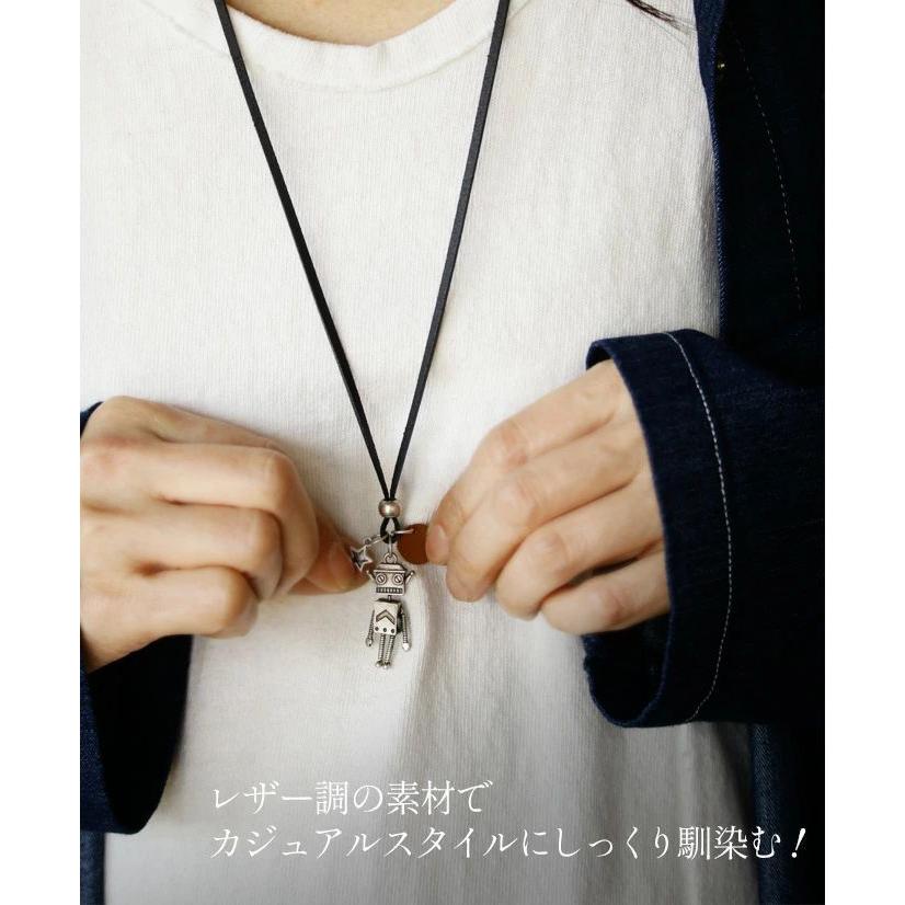 OTONA ネックレス アクセサリー レディース シルバー フェイクレザー 