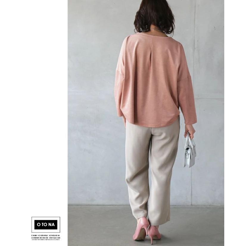 OTONA トップス プルオーバー レディース パステルピンク くすみピンク 