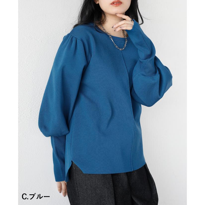OTONA トップス ニット レディース オフホワイト ピンク ブルー 長袖