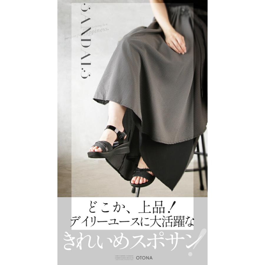 OTONA サンダル レディース ブラック 厚底 歩きやすい 痛くない OTONA サンダル レディース ブラック 厚底 歩きやすい 痛くない