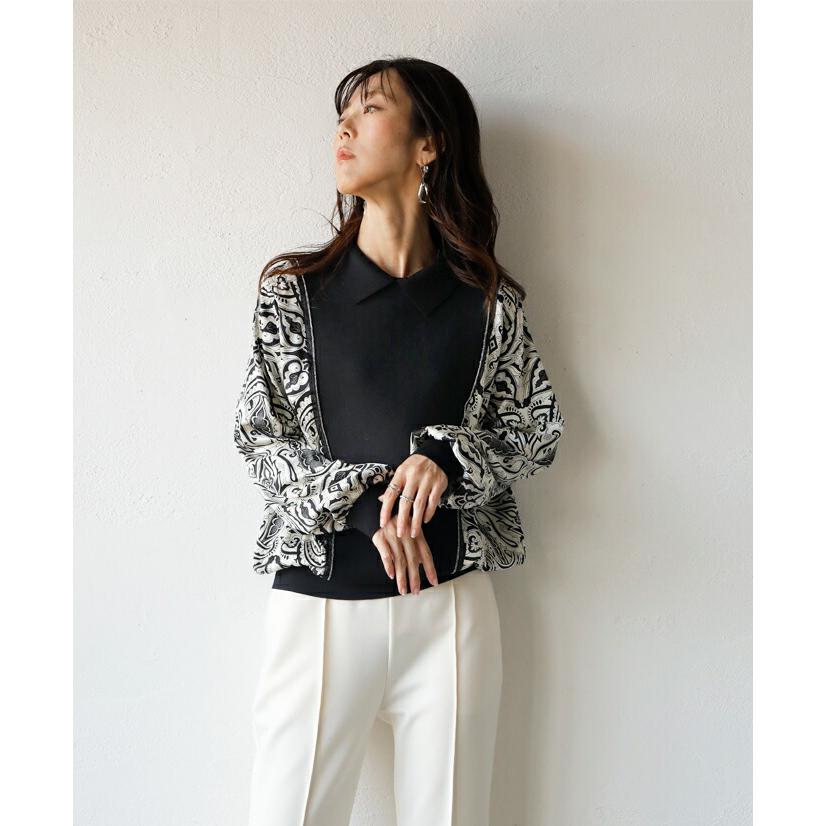 OTONA トップス ブラウス スウェット レディース ブラック 長袖