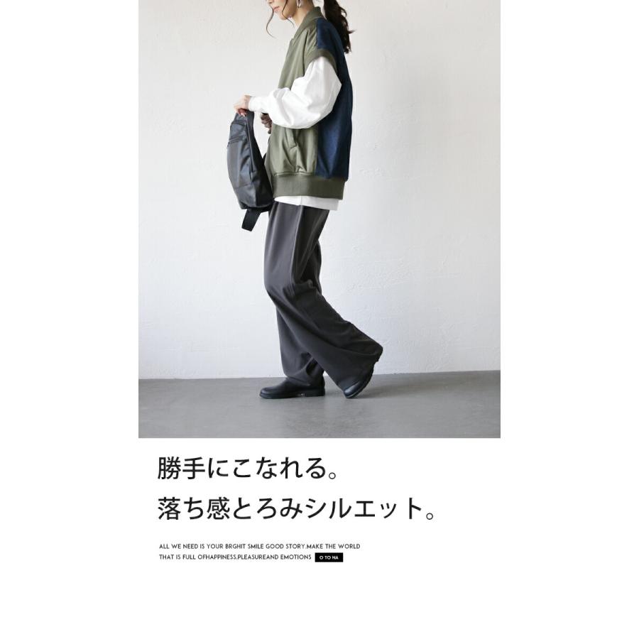 OTONA パンツ スラックス レディース ブラック チャコールグレー OTONA パンツ スラックス レディース ブラック チャコールグレー