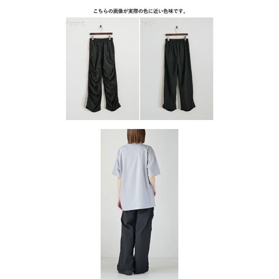 otonaオリジナル パンツ レディース ブラック ロング丈 ナイロン 高身長 大きいサイズ スタイルアップ 効果抜群 ゆるギャザー シャカパン OTONA 40代 50代 60代_13