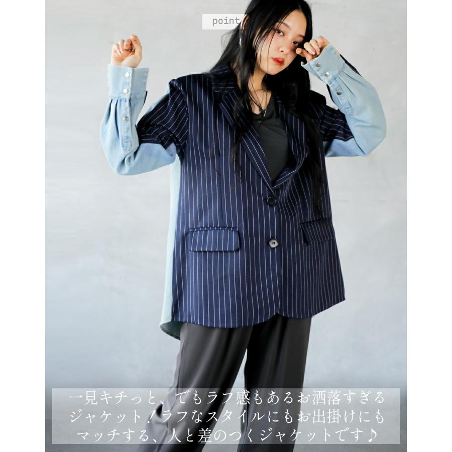 OTONA ジャケット アウター レディース ネイビー ブルー 長袖