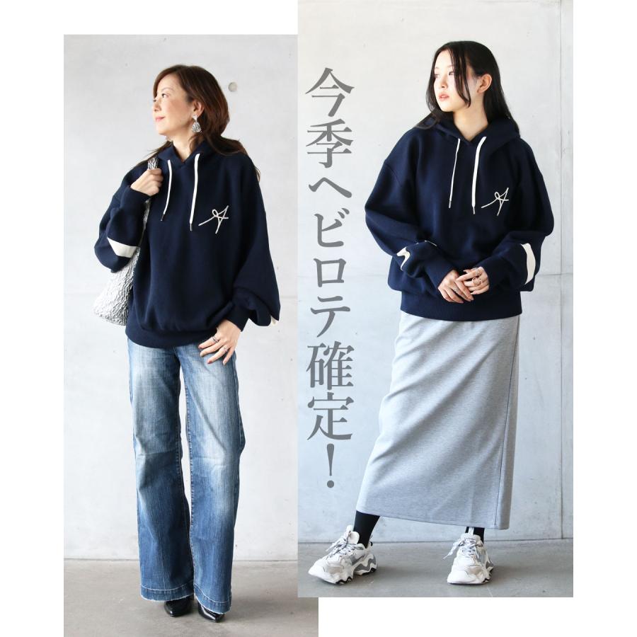 OTONA トップス ニット レディース ネイビー パーカー プル OTONA トップス ニット レディース ネイビー パーカー プル