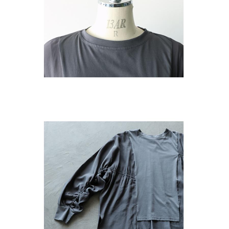 OTONA トップス ロンT レディース グレー 長袖 クルーネック Tシャツ