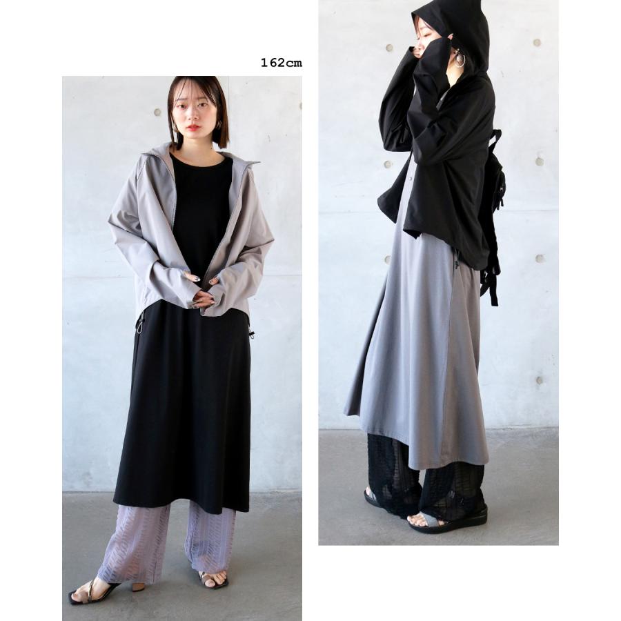 OTONA パンツ フレアパンツ レディース ブラック グレー ロング シアー