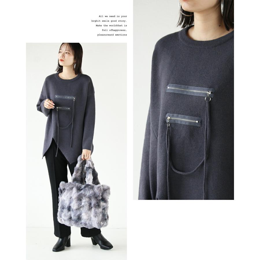 OTONA トップス ニット レディース チャコールグレー ダークグレー