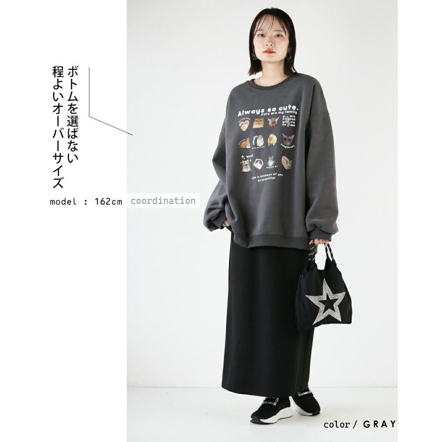 OTONA トップス レディース スウェット ネイビー グレー OTONA トップス レディース スウェット ネイビー グレー