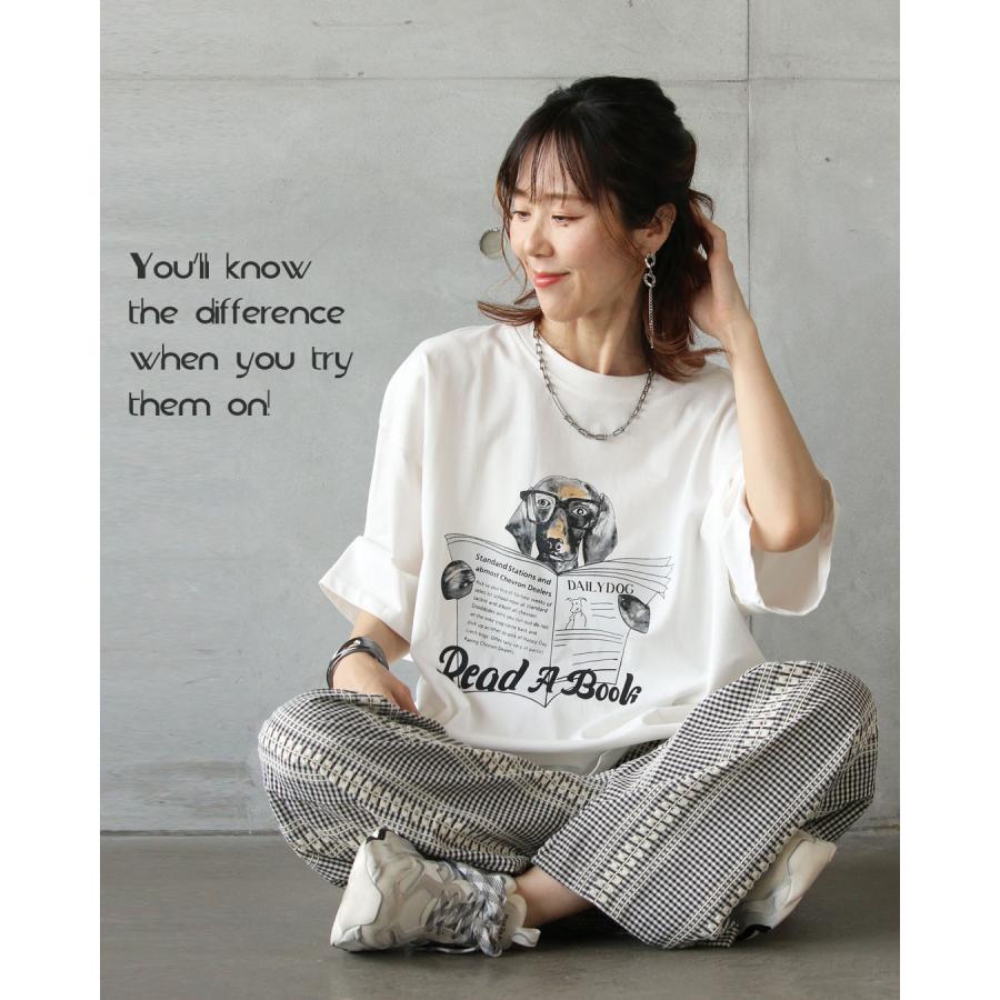 OTONA パンツ ボトムス ロング丈 股上深め 刺繍ラインで差がつく大人の