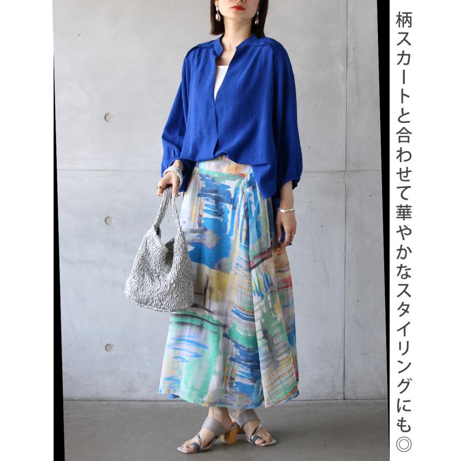 トップス sn0110_ OTONA トップス プルオーバー 軽やかにロイヤルブルーを纏う 大人の