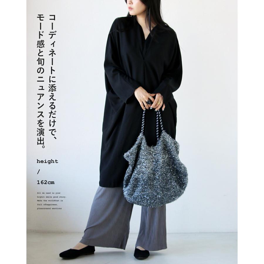 OTONA ショルダーバッグ ふわっと煌めくシャイニーな旬バッグ シルバー