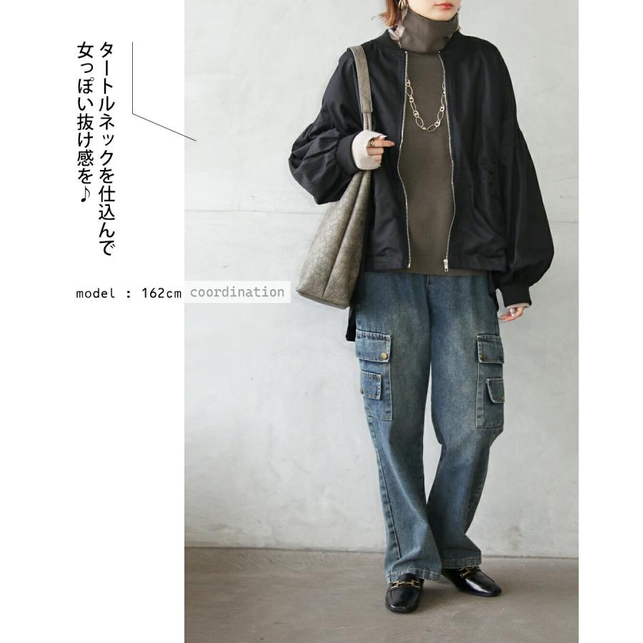 【美品】アンタイトル　ウエストギャザーブルゾン　ライトアウター　ネイビー　M UNITED ARROWS green label relaxing ［size SHORTあり］ウエスト