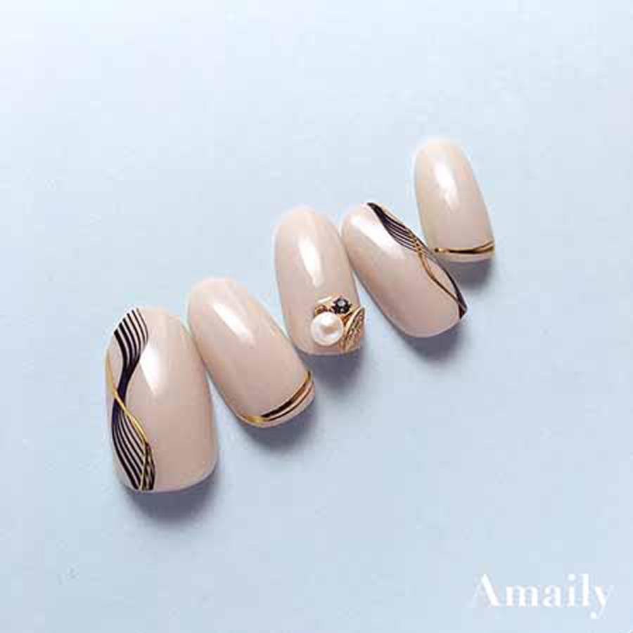 マニキュア シール Amaily アメイリー ネイルシール ウェーブ ゴールド No 5 25 ネイルデザイン セルフネイル 夏 秋 冬 ネイル Amaily マニキュア通販 大人ネイル 通販 Yahoo ショッピング