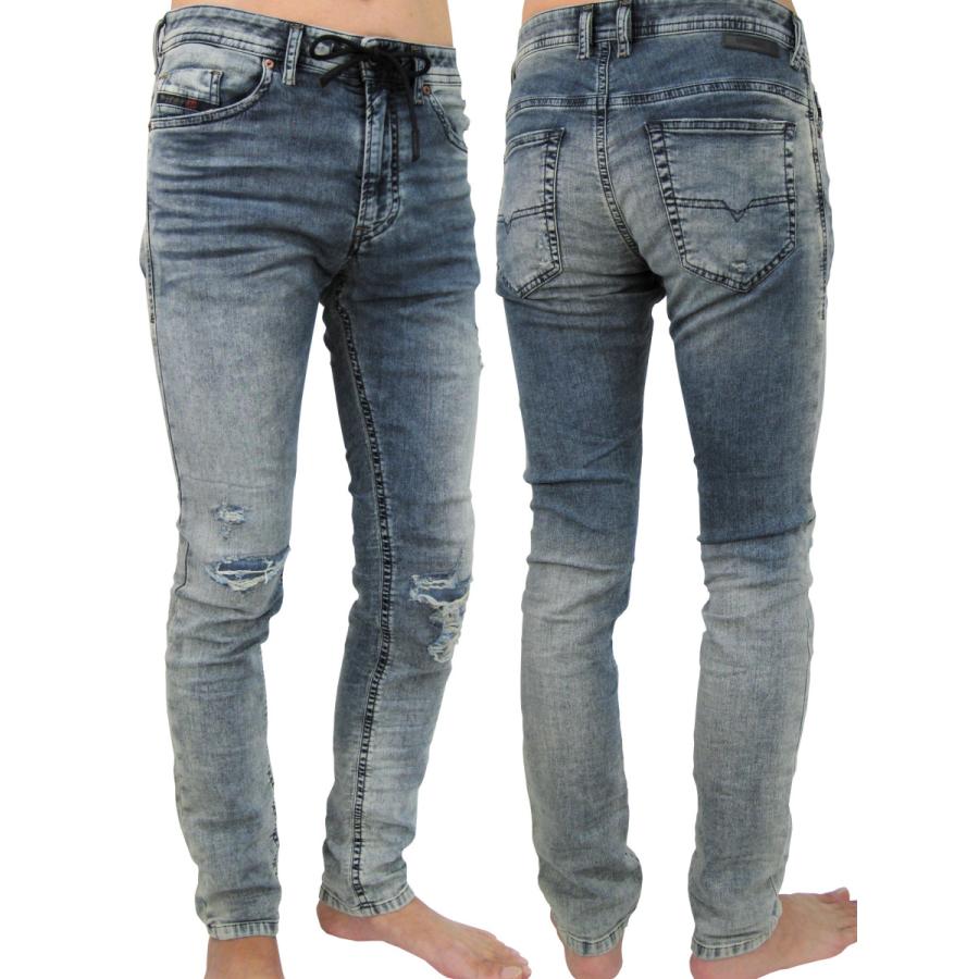 極美品/W32 DIESEL THOMMER CB-NE ジョグジーンズ デニム DIESEL』THOMMER CB-NE／ジョグジーンズ／ダメージ加工／W30 - メルカリ
