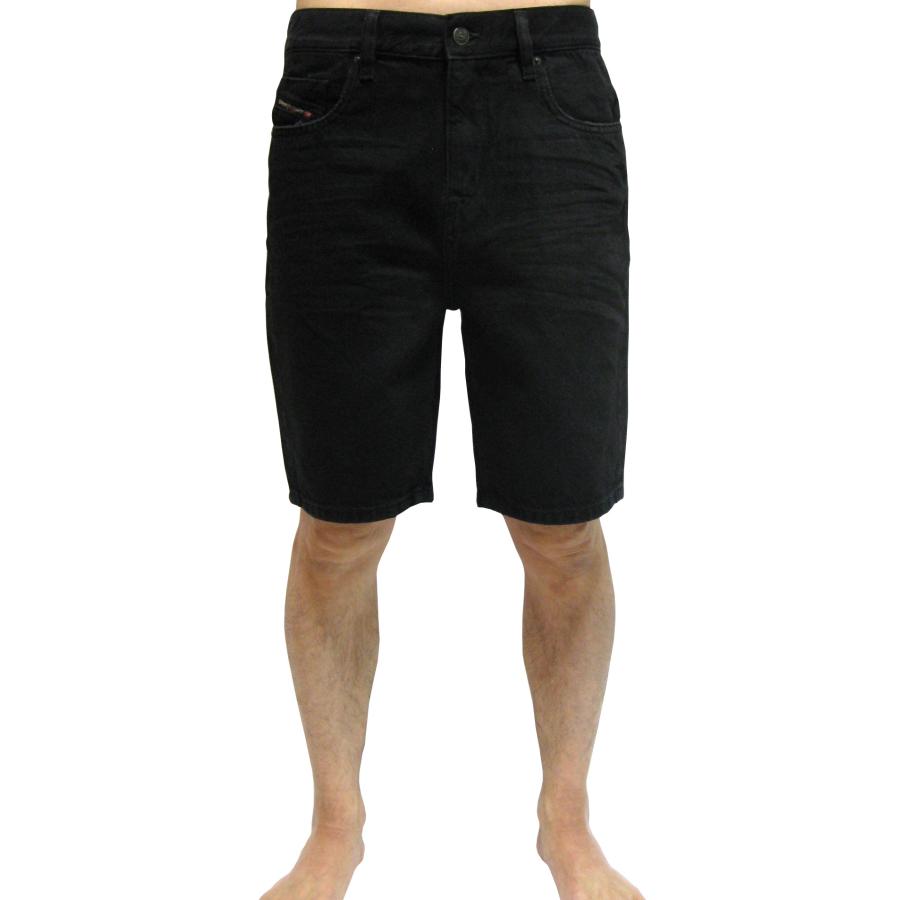 DIESEL ディーゼル ビッグパッチ デニムハーフパンツ D-STRUKT-SHORT A02648 フチだけダメージ加工で自然な使用感です！｜otonanofudangi｜03