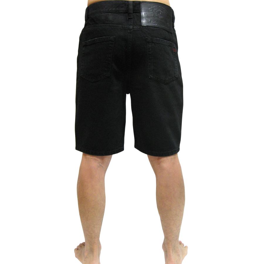 DIESEL ディーゼル ビッグパッチ デニムハーフパンツ D-STRUKT-SHORT A02648 フチだけダメージ加工で自然な使用感です！｜otonanofudangi｜04