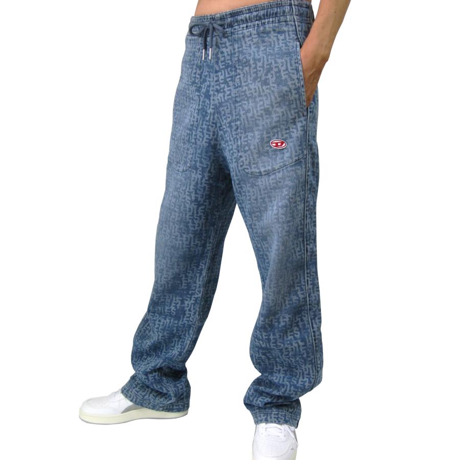 DIESEL JoggJeans トラックデニム ワイドストレート モノグラム DIESEL JoggJeans トラックデニム ワイドストレート モノグラム