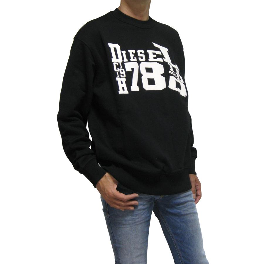 Russeluno マゼンタ トレーナー S DIESEL ディーゼル 発泡プリント ユニセックス ややゆったり寄り