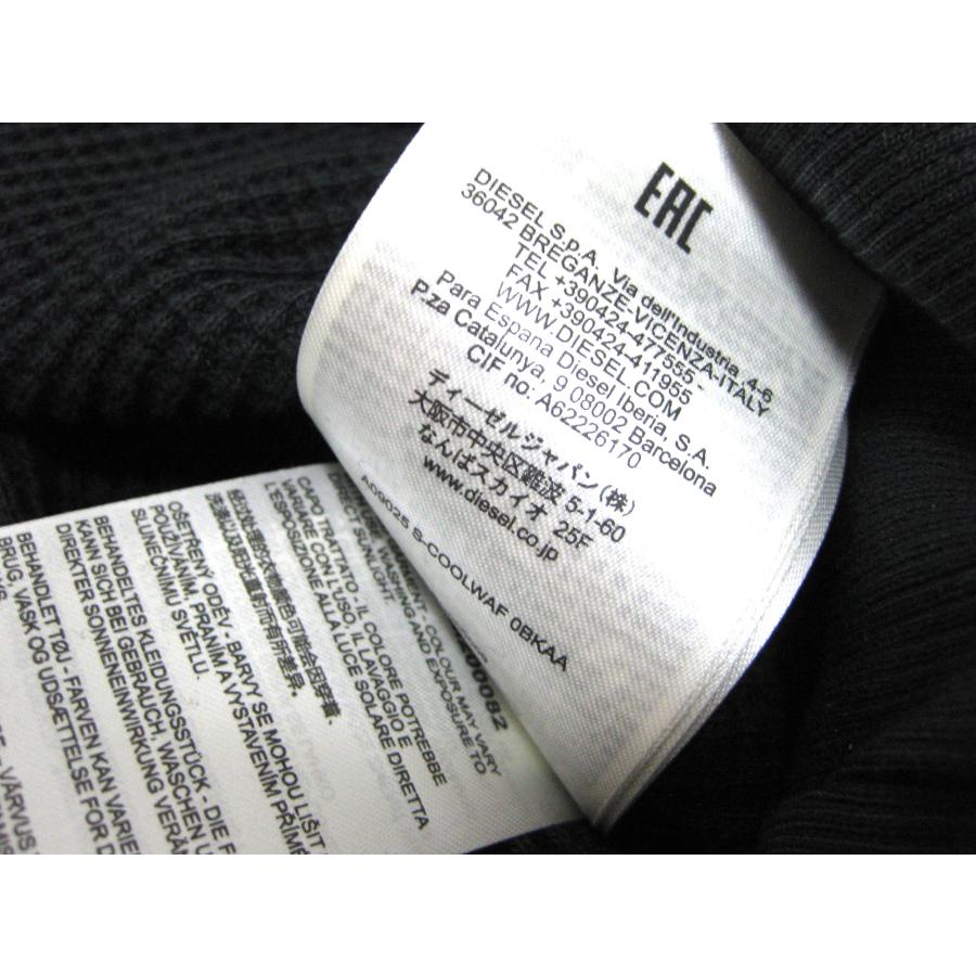 DIESEL ワッフル生地 サーマル ニット 5分袖 Tシャツ S-COOLWAF