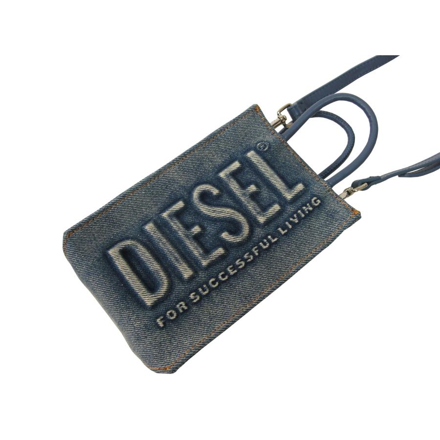 DIESEL ディーゼル エンボスロゴ デニム ミニトートバッグ DIESEL ディーゼル エンボスロゴ デニム ミニトートバッグ