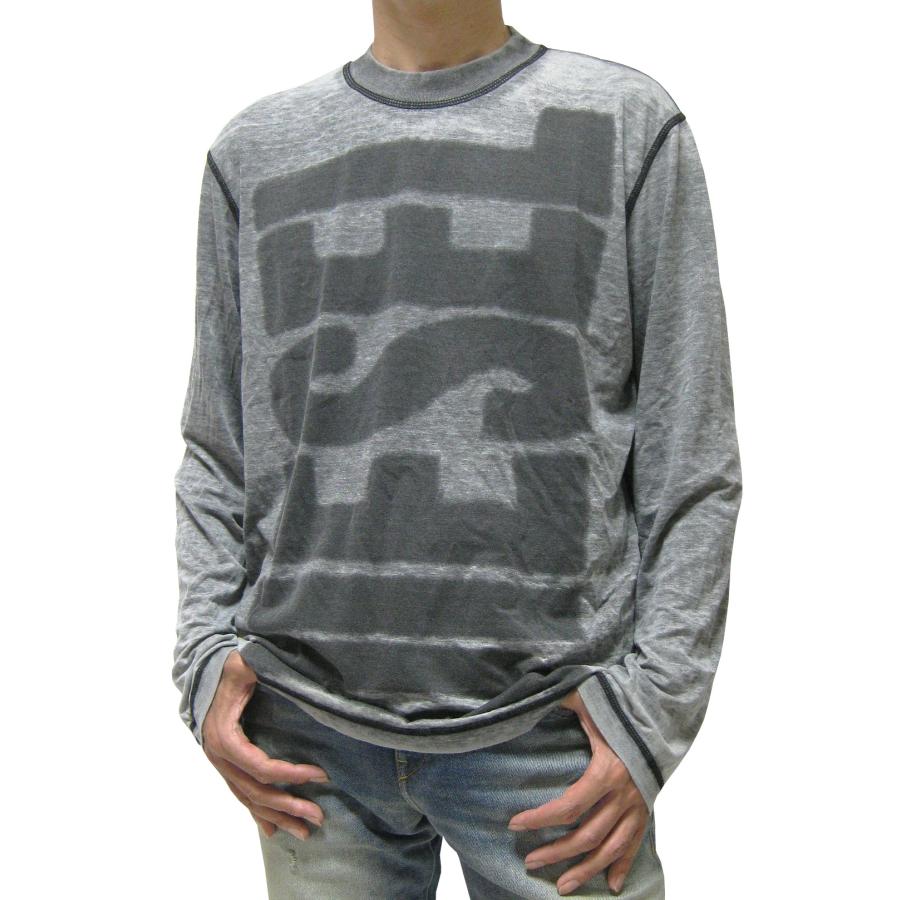 DIESEL（ディーゼル） フロントビッグロゴ カバーステッチ 長袖T