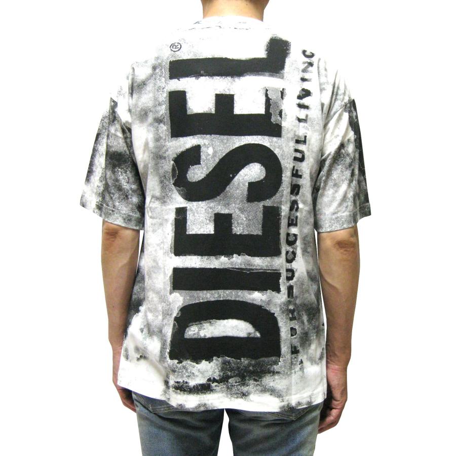 DIESEL ディーゼル ユニセックス 両面ウォータープリント クルー