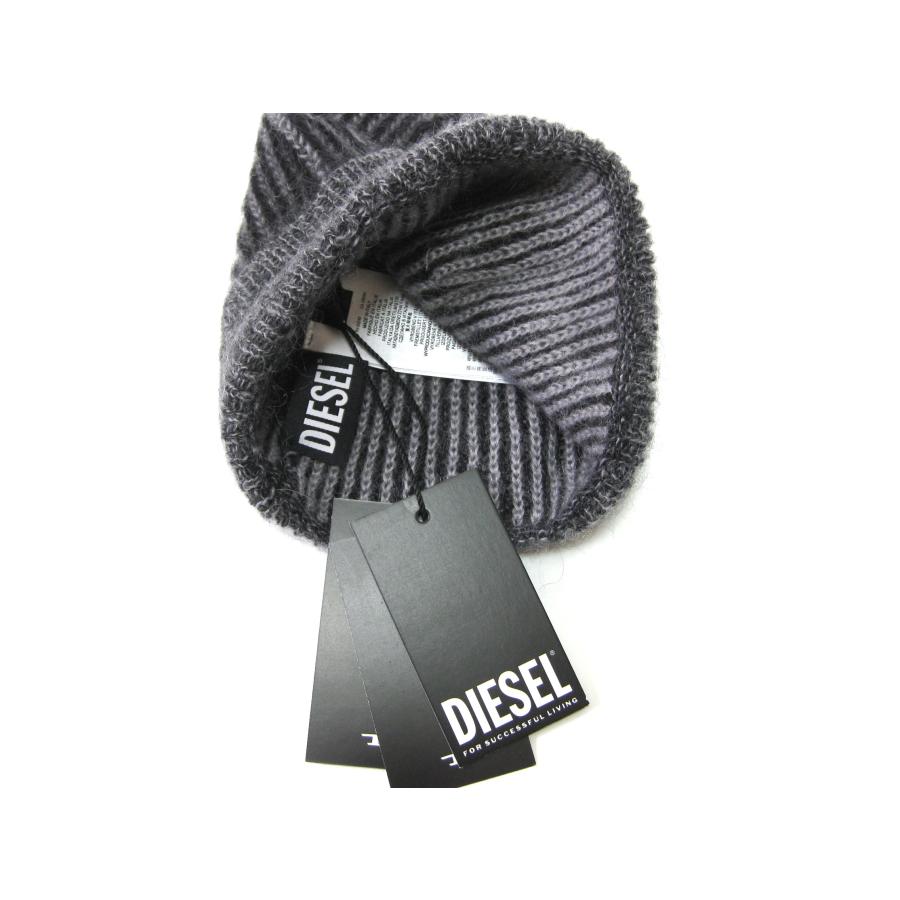 DIESEL ディーゼル ユニセックス モヘア混 ワンポイントロゴ ふわふわ ニットキャップ K-EDRO-MOHAIR-CAP フリーサイズ イタリア製｜otonanofudangi｜04