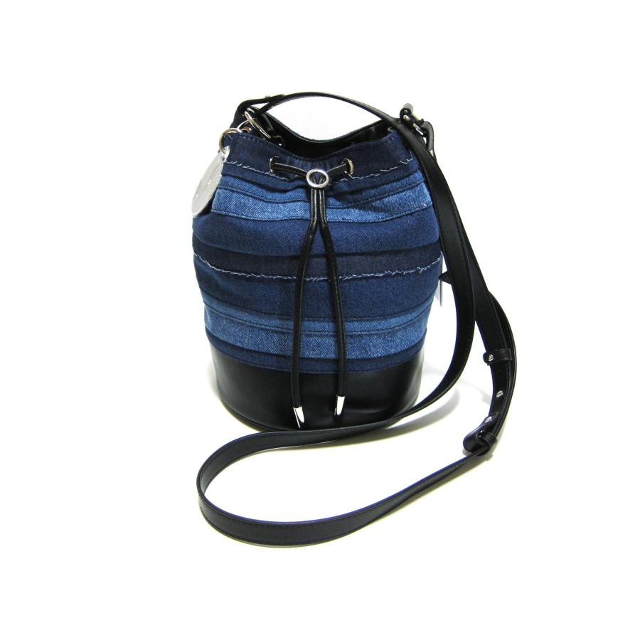 DIESEL（ディーゼル） デニム リメイク風 バケツ型 巾着バッグ X07936