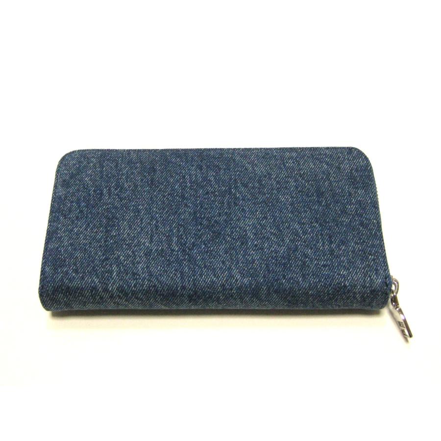 DIESEL（ディーゼル） ラウンドファスナー ダメージデニムロゴ 長財布