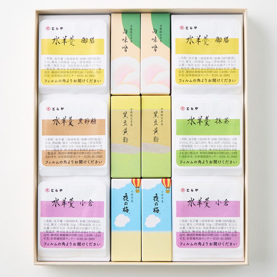 とらや 京都限定 夏ギフト詰合 京都限定の小形羊羹/水羊羹 12（ゆう