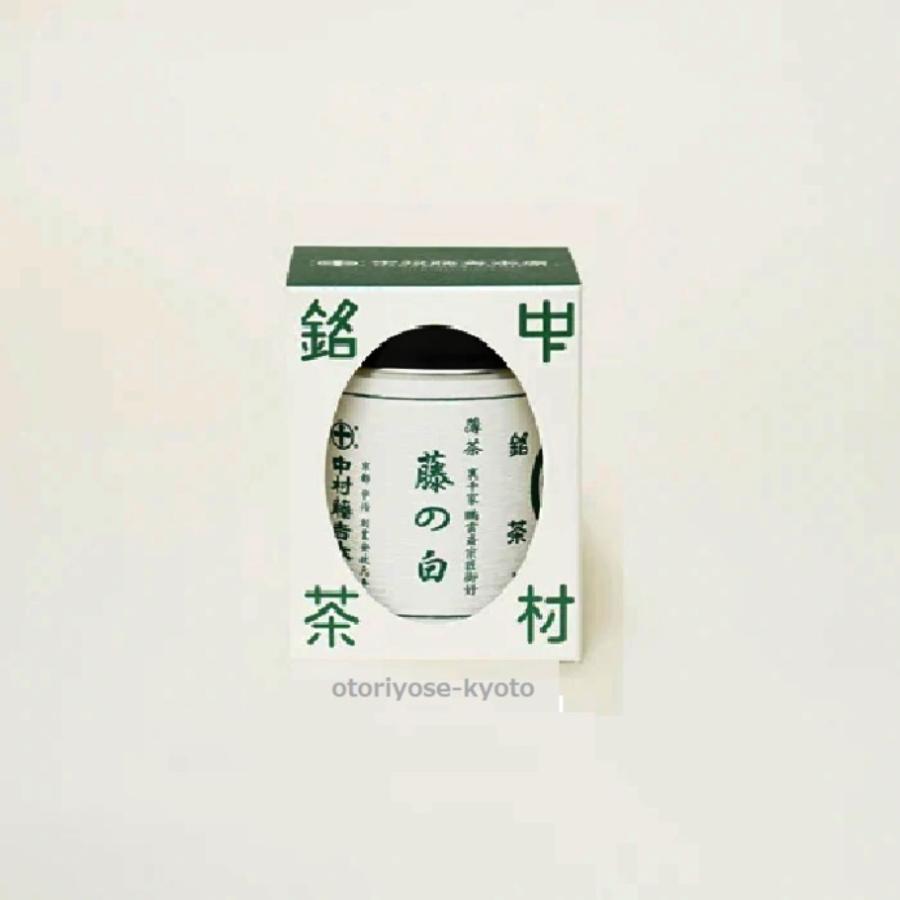 中村藤吉本店 抹茶/薄茶 藤の白／30g缶入 裏千家 鵬雲斎宗匠御好
