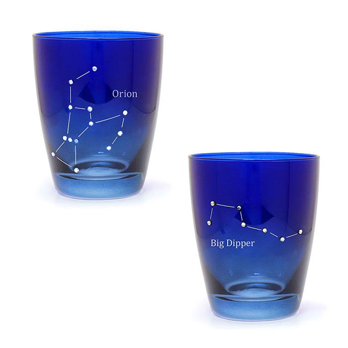 ほしぞらグラス（夜/北斗七星・夜/オリオン座） 星空 コップ グラス