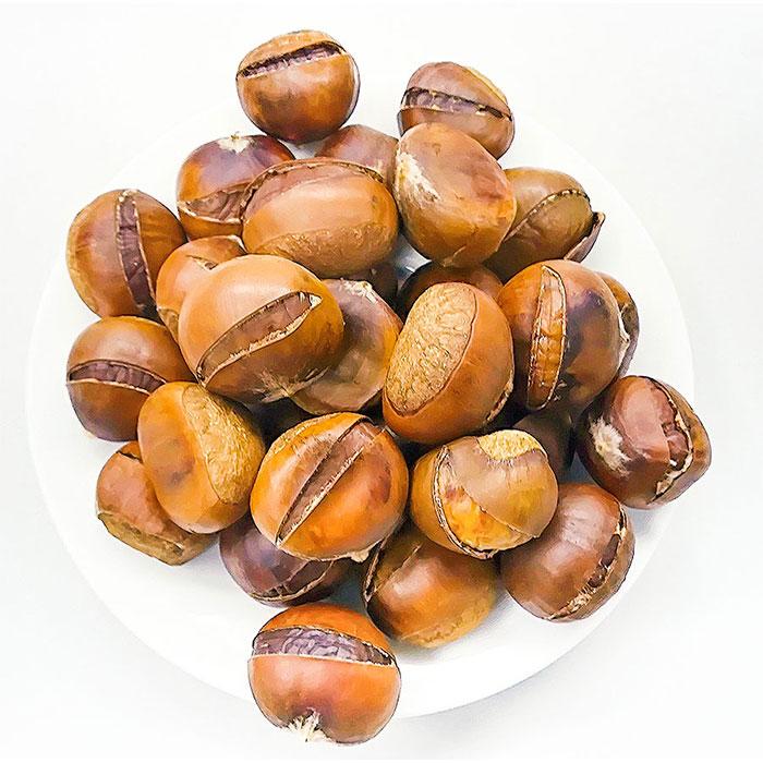 天津甘栗 楽笑栗（300g×4袋）焼き栗 殻付き 甘栗 切れ目付き 簡単