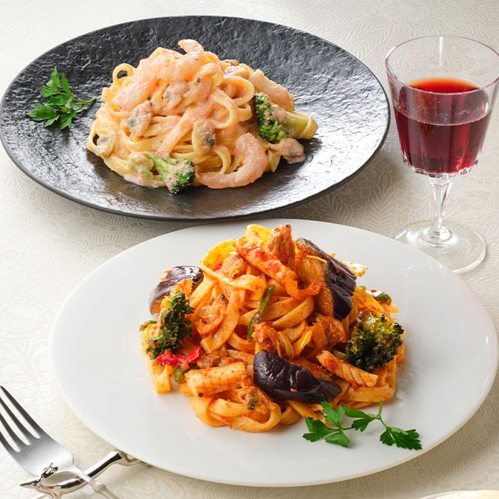 フランス料理 アムール 後藤シェフ監修 平打ち生パスタセット2種4個